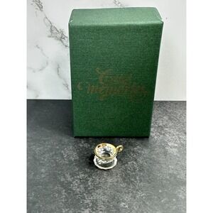 Vintage Swarovski Crystal Memories Miniature Tea Cup 18K Gold Plated 166
